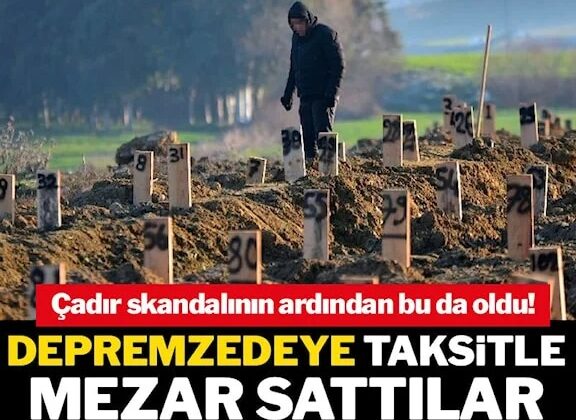 Belediye depremzedeye taksitle mezar sattı