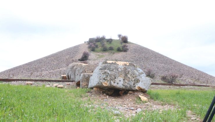 Karakuş Tümülüsü’nün yıkılan sütunu eski haline getirilecek