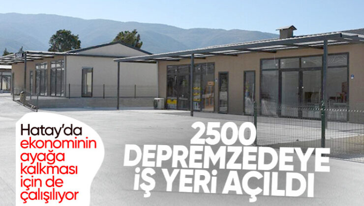 Hatay’da 2 bin 509 depremzede esnafa geçici iş yerleri teslim edildi