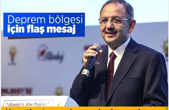 Mehmet Özhaseki; Konutlar tamamlanana kadar bölgeden ayrılmayacağız