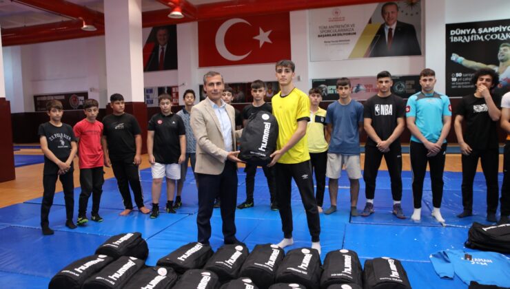 GÜNDÜZLÜ SPORCU EĞİTİM MERKEZİ’NE MALZEME DESTEĞİ