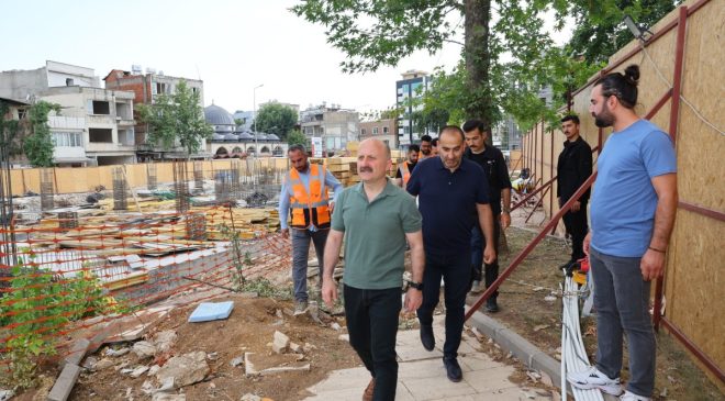 Adıyaman’da depreme dirençli yeni çarşı projesi hızla yükseliyor