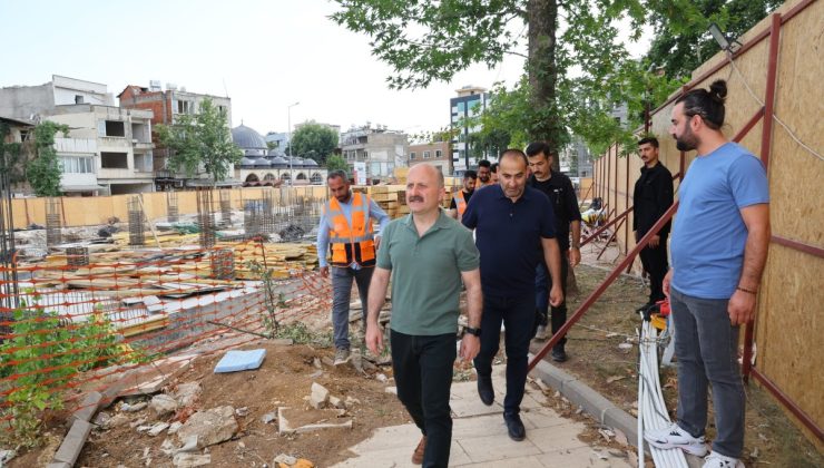 Adıyaman’da depreme dirençli yeni çarşı projesi hızla yükseliyor