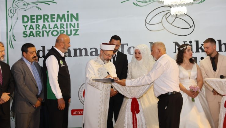 Adıyaman’da toplu nikah ve düğün töreni