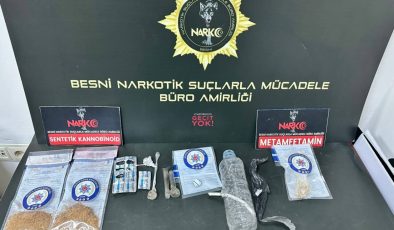Besni’de uyuşturucu operasyonuna 14 gözaltı