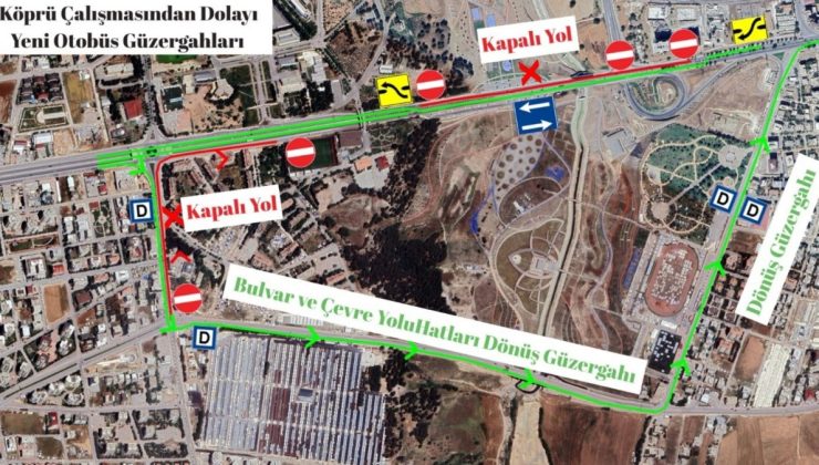 Adıyaman Belediyesi, sürücülere alternatif yol uyarısı yaptı