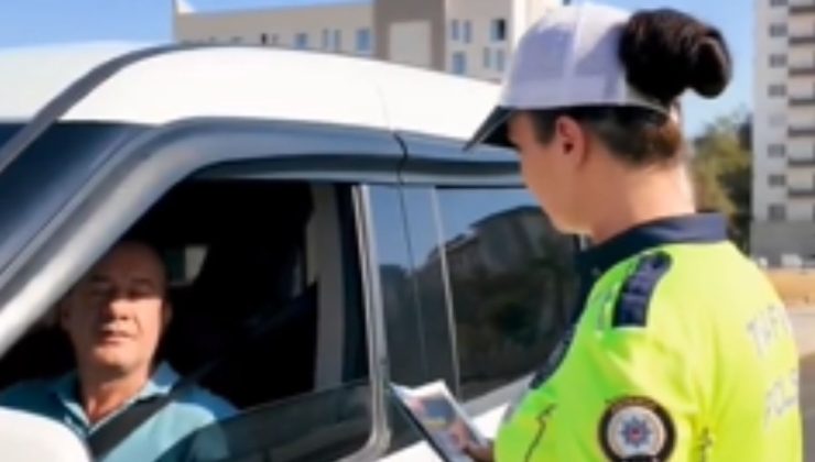 Adıyaman’da trafik ekiplerinden emniyet kemeri uyarısı