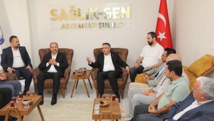 Sağlık-Sen Genel Merkez Yönetimi’nden Adıyaman Şubesi’ne ziyaret