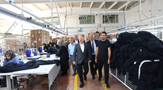 Vali Osman Varol, Organize Sanayi Bölgesi’ndeki bazı fabrikaları gezdi