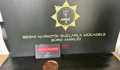 Besni’de uyuşturucu operasyonu: 1 tutuklama