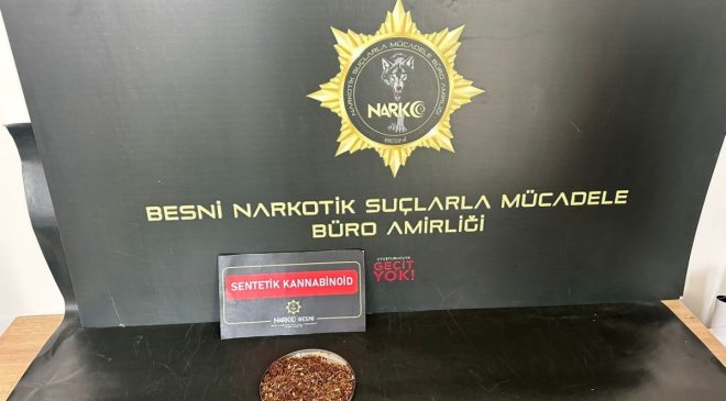 Besni’de uyuşturucu operasyonu: 1 tutuklama