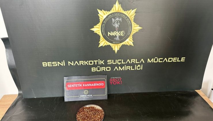 Besni’de uyuşturucu operasyonu: 1 tutuklama