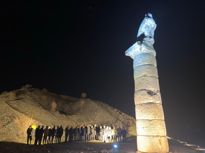 Karakuş Tümülüsü’nde tamamlanan aydınlatma çalışmaları