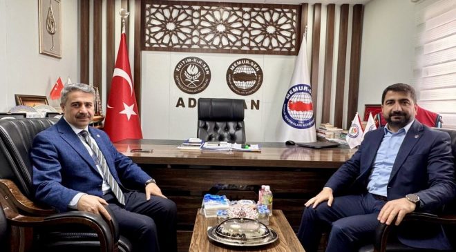 Mustafa Alkayış, Memur-Sen İl Temsilcisi Mehmet Demir’i ziyaret etti