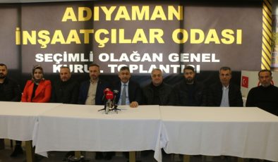 Adıyaman İnşaatçılar Odası’nda Hakan Yanar yeniden başkan seçildi