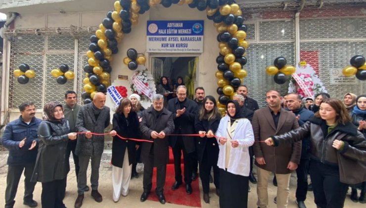 Merhum Aysel Karaaslan Hayrına Açılan Kur’an Kursu Dualarla Hizmete Girdi