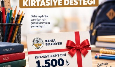 KÂHTA BELEDİYESİNDEN ÖĞRENCİLERE BÜYÜK EĞİTİM DESTEĞİ