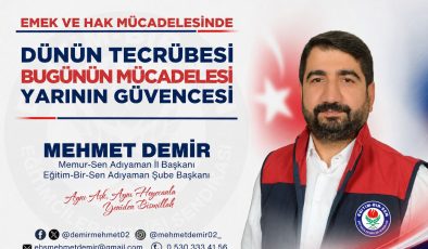 Mehmet Demir: “Dünün Tecrübesi, Bugünün İradesiyle Yolumuza Devam Ediyoruz”