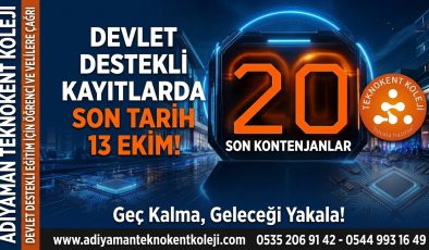 Teknokent Koleji’nden öğrenci ve velilere çağrı: ‘Devlet destekli eğitim için 13 Ekim son gün’